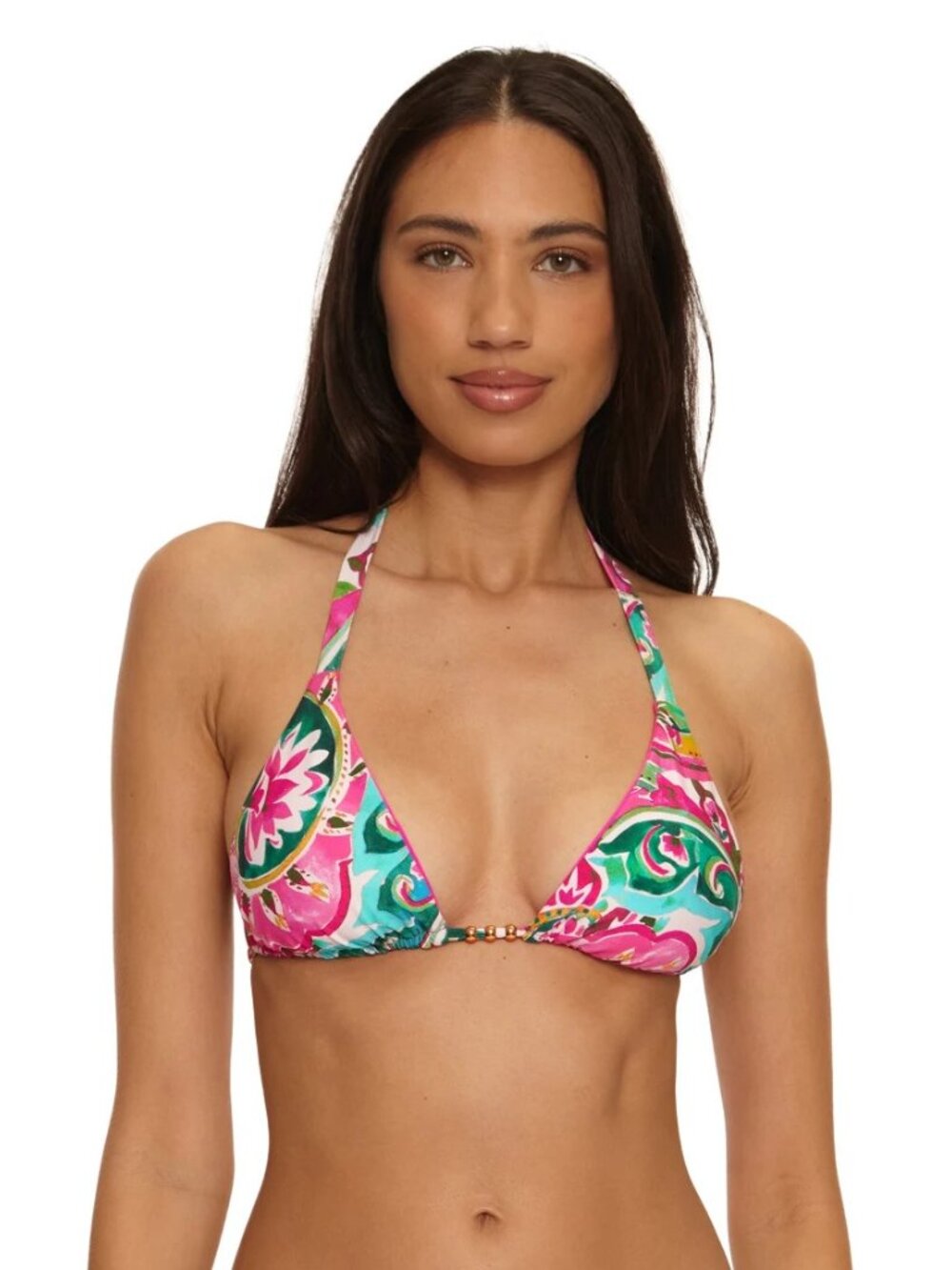 BECCA REVERSIBLE LA VIE PRINT TRIANGLE TOP IN SIZE SMALL